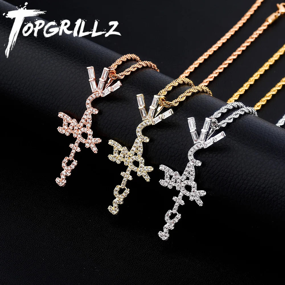 TOPGRILLZ Travis Scott Cactus Jack Shape Pendant Necklace