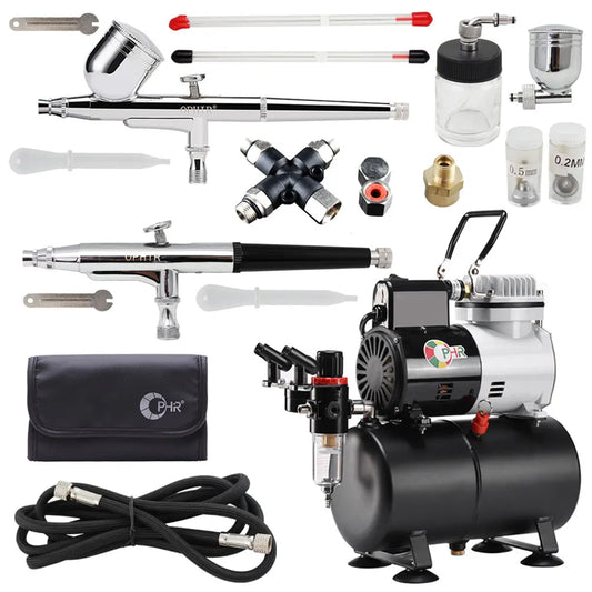 OPHIR 2x Dual Action Airbrush Kit