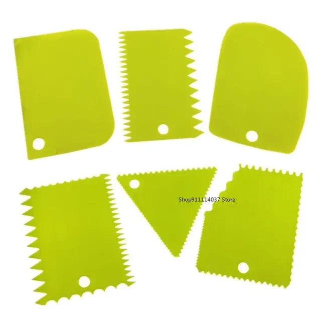 6PCS Pottery Plastic Scraper Tools