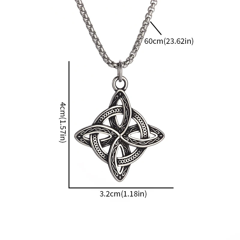 2pcs/set Irish Celtic Trinity Knot Necklace