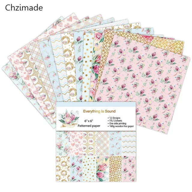 Lychee Life Flower Scrapbooking Paper