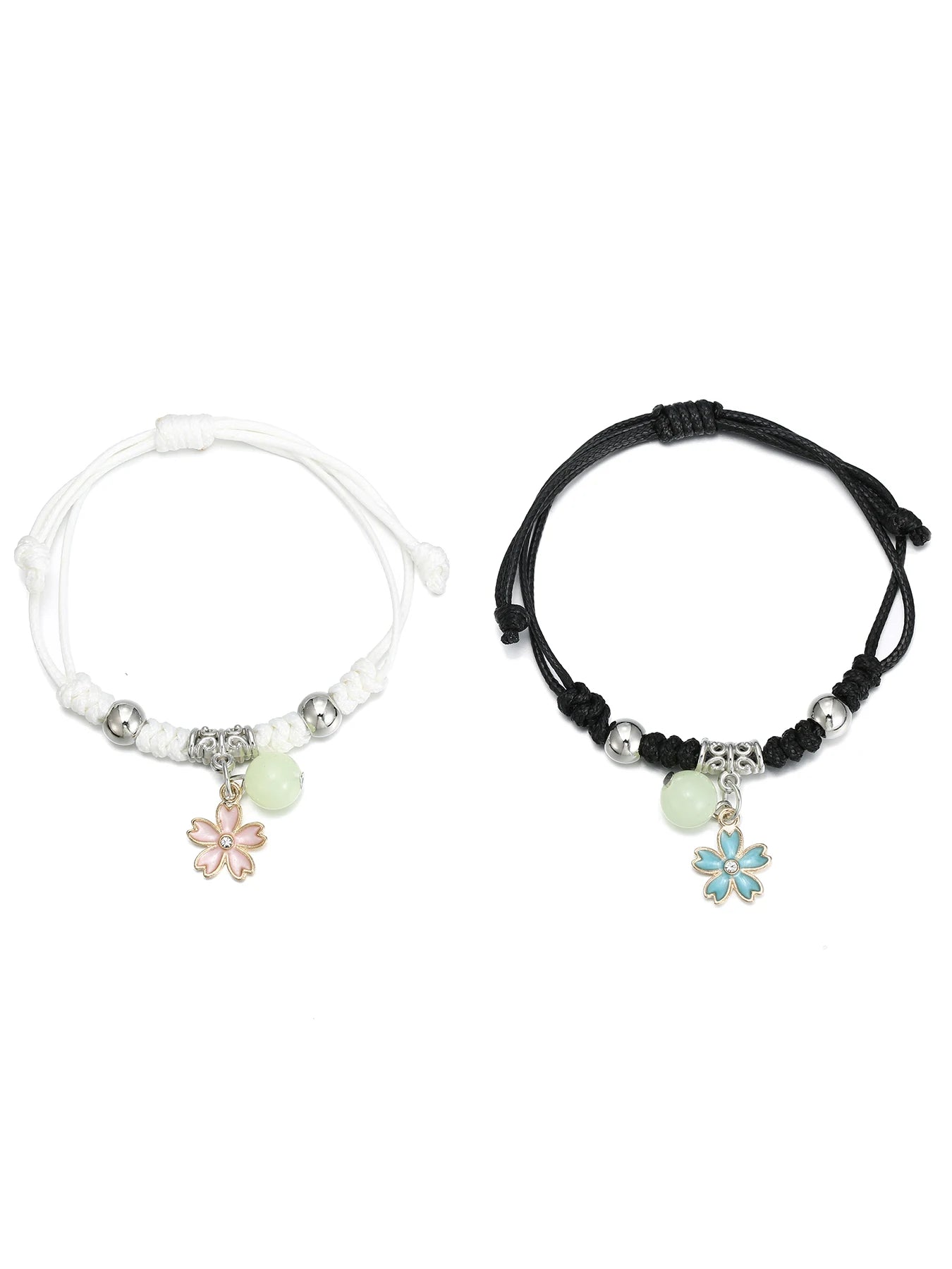 2 Pcs of Cute Cartoon Pattern Luminous Bracelets for Lovers