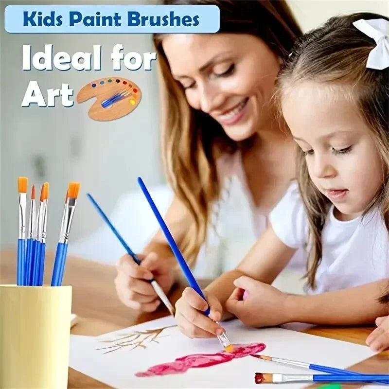 5-200pcs Paint Brushes Set for Kids Acrylic