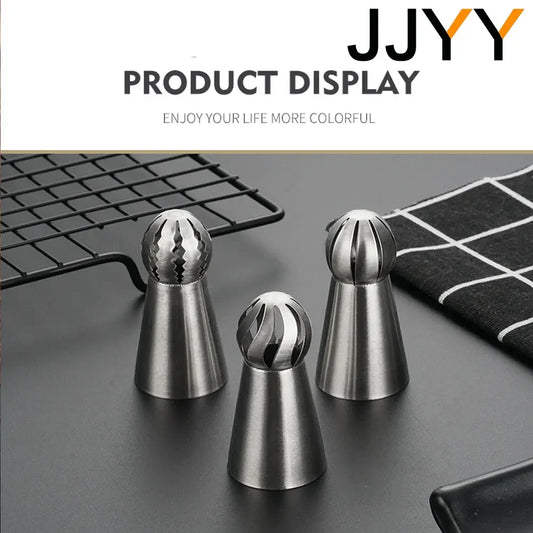 JJYY 1Set(3Pcs) Stainless Steel Piping Tip Set