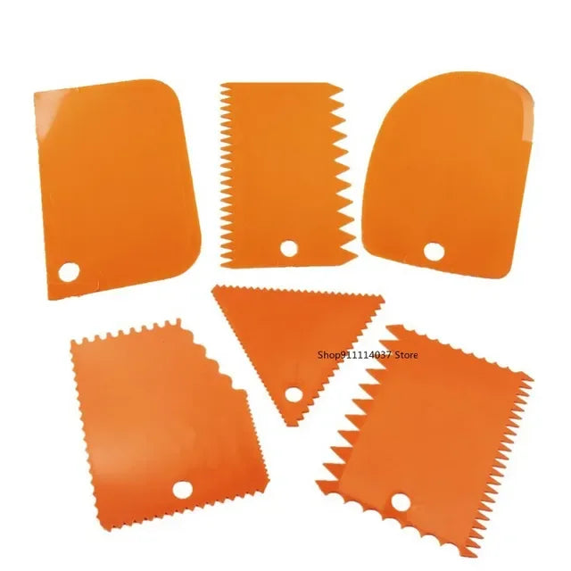 6PCS Pottery Plastic Scraper Tools