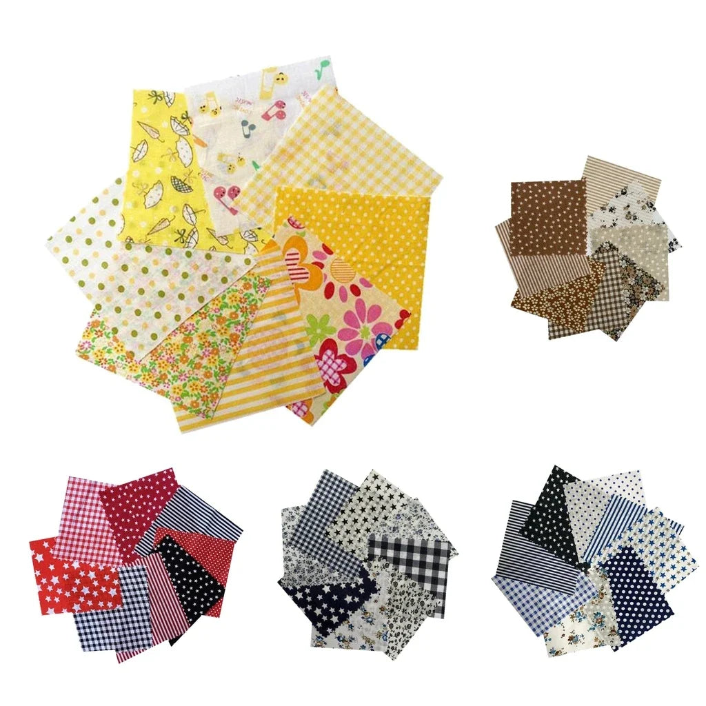 8x Multipurpose Cotton Patchworks Fabrics Sewing Cloth