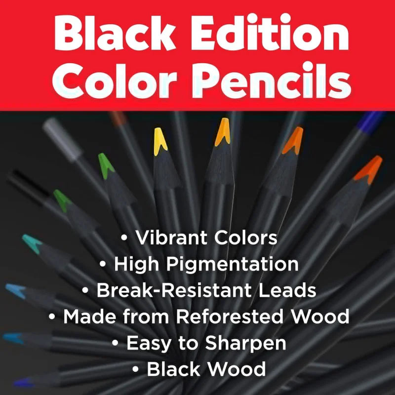 Faber-Castell Black Edition Colored Pencils Tin: 100 Count