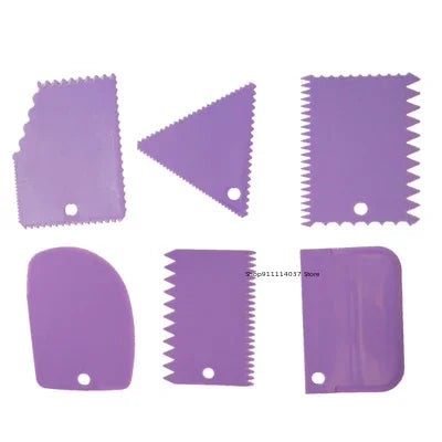 6PCS Pottery Plastic Scraper Tools