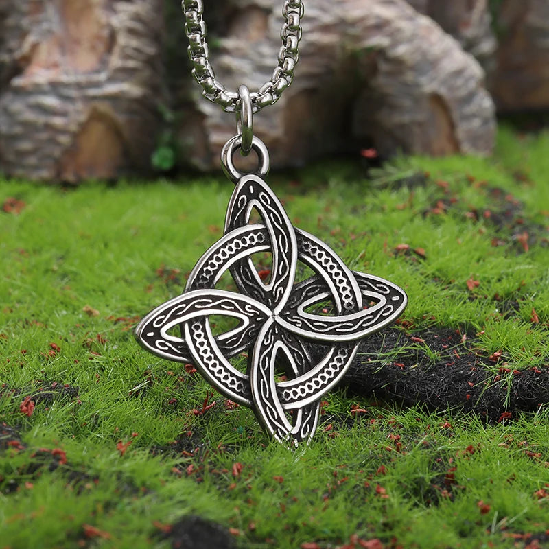 2pcs/set Irish Celtic Trinity Knot Necklace