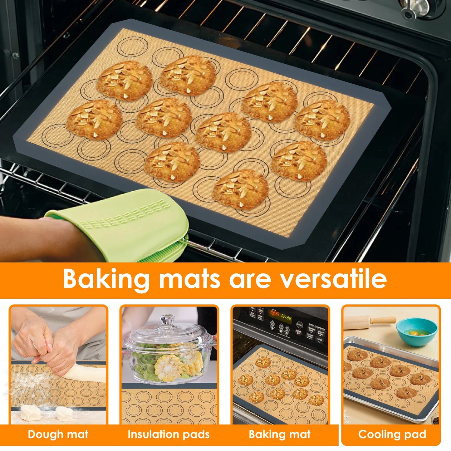 4 to 8Pcs Macaron Baking Mats