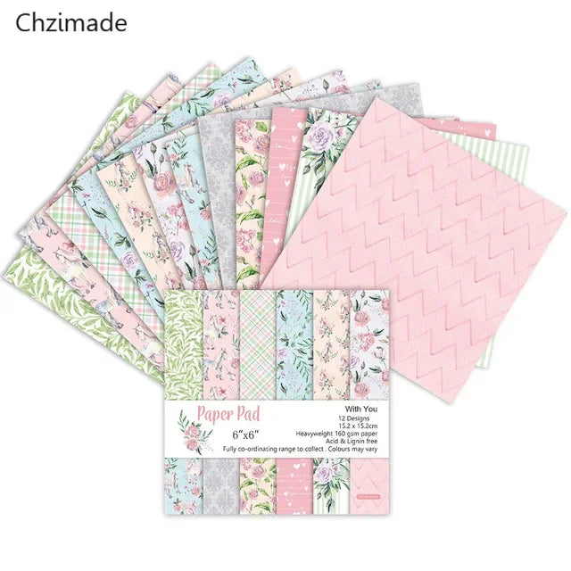 Lychee Life Flower Scrapbooking Paper