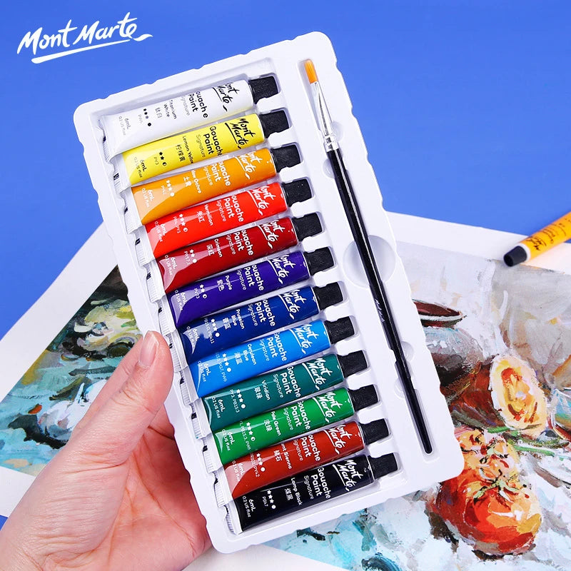 Mont Marte Gouache Paint Set 12/18/24 Colors