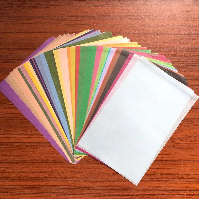 100 Sheet A5 Retro Multicolor Print Tissue Paper