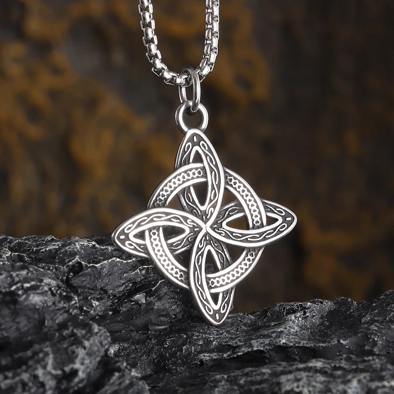 2pcs/set Irish Celtic Trinity Knot Necklace