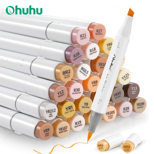 Ohuhu Honolulu 36 Skin Colors Marker Pen Set