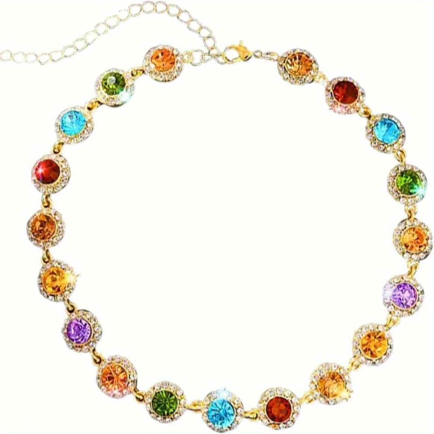 Colorful Choker Necklace Sparkly