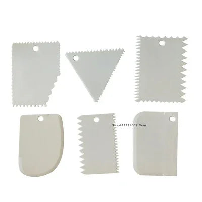 6PCS Pottery Plastic Scraper Tools