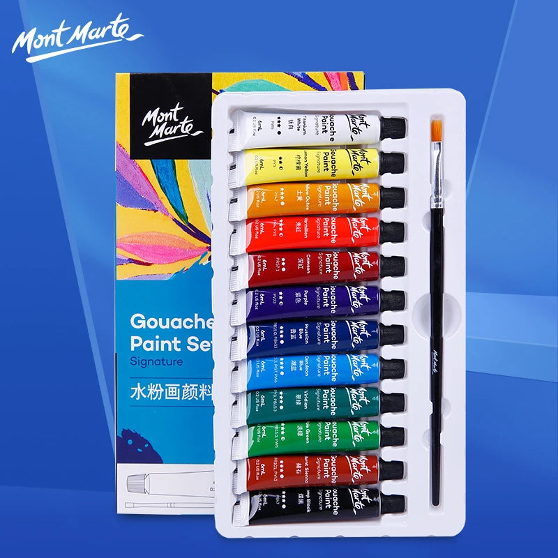 Mont Marte Gouache Paint Set 12/18/24 Colors