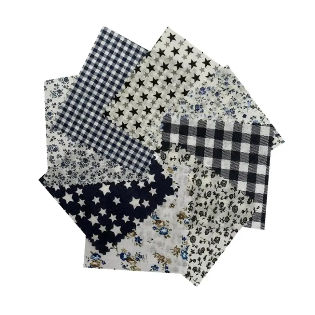 8x Multipurpose Cotton Patchworks Fabrics Sewing Cloth