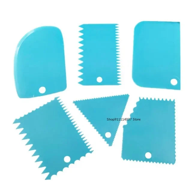 6PCS Pottery Plastic Scraper Tools