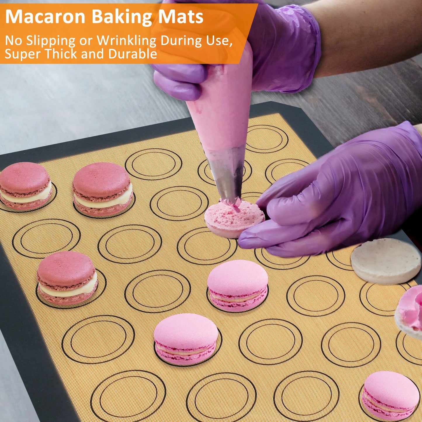 4 to 8Pcs Macaron Baking Mats