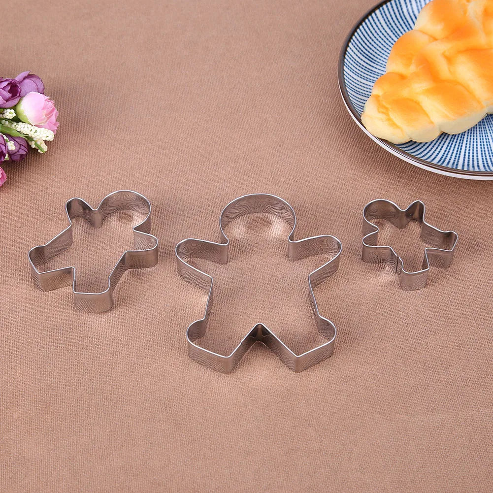 3pcs DIY Gingerbread Man Biscuit Cookie Mold  ﻿