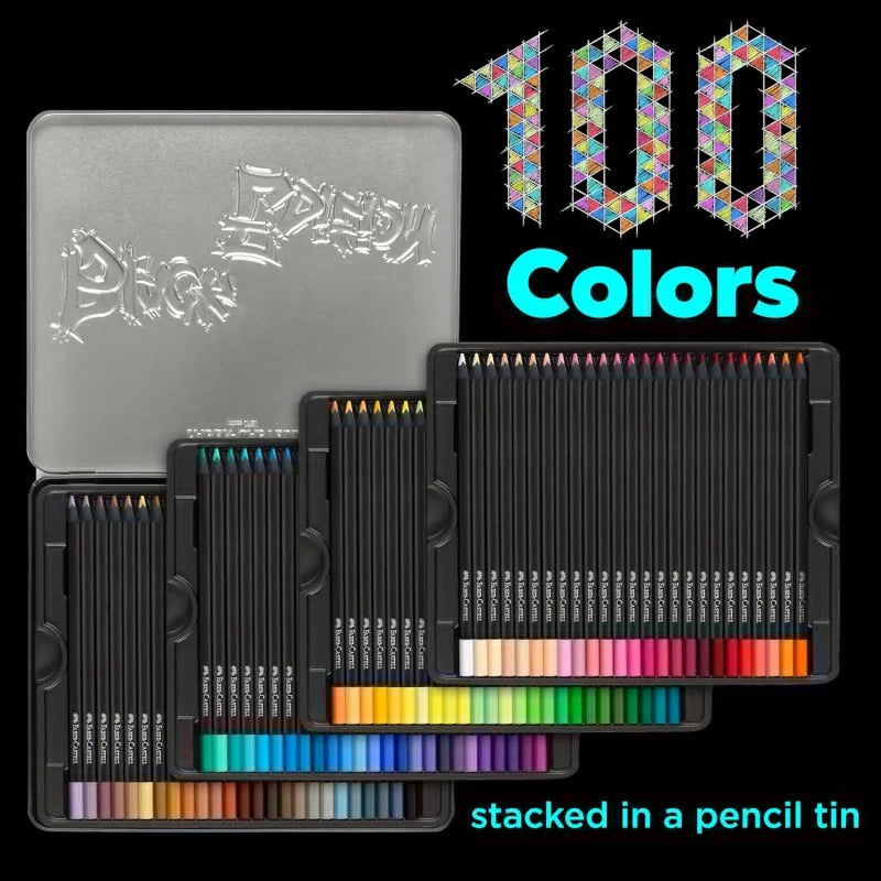 Faber-Castell Black Edition Colored Pencils Tin: 100 Count