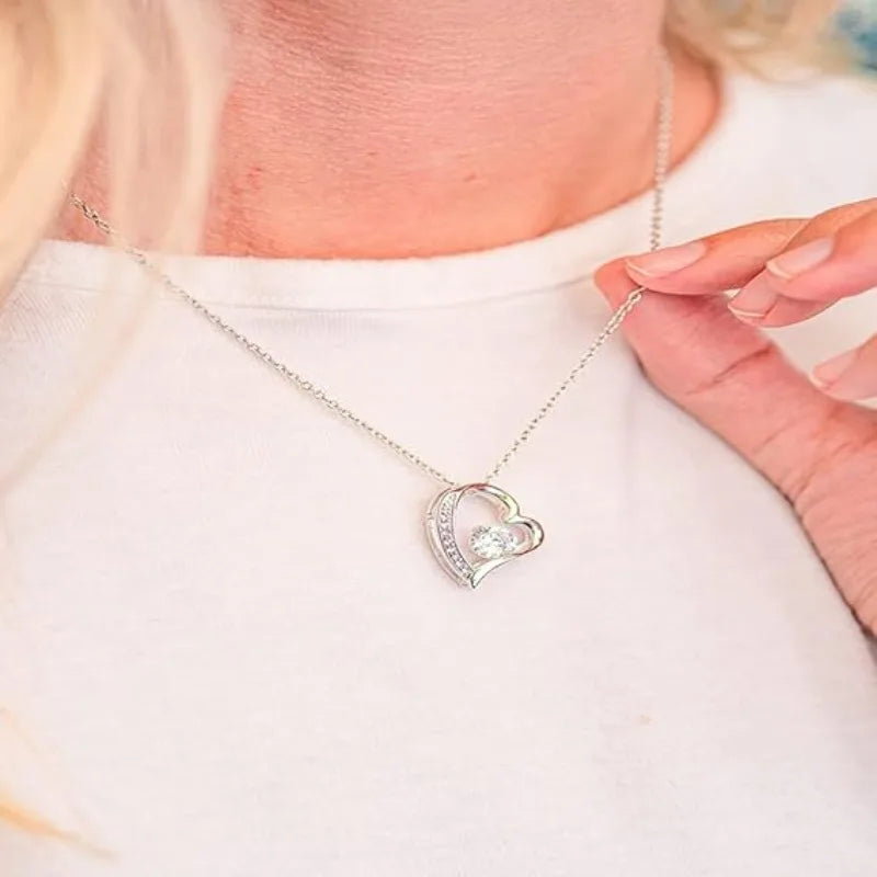 Hollow heart-shaped necklace for mom