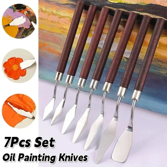 7Pcs/Set Stainless Steel Oil Painting Knives