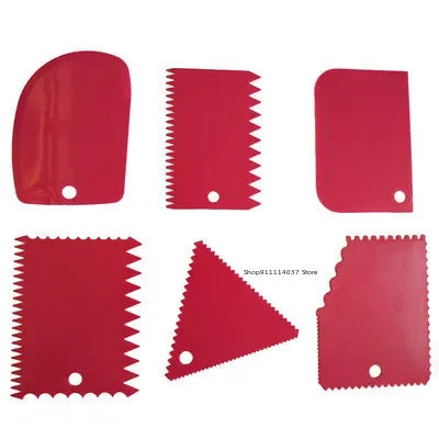 6PCS Pottery Plastic Scraper Tools