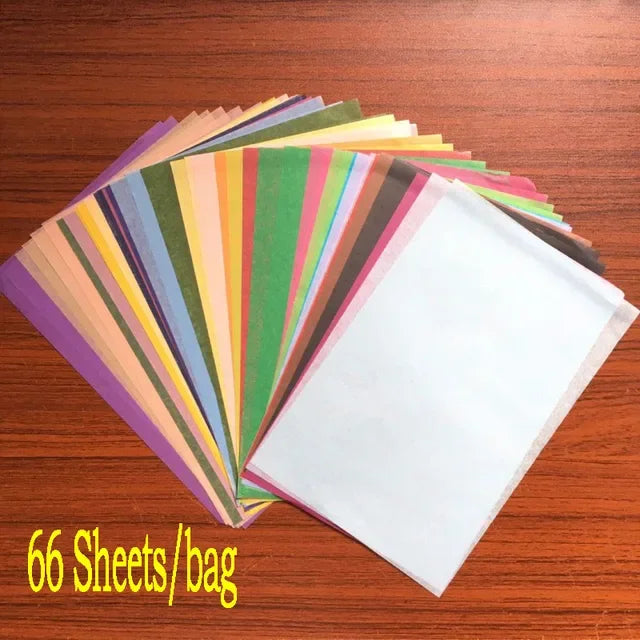 100 Sheet A5 Retro Multicolor Print Tissue Paper