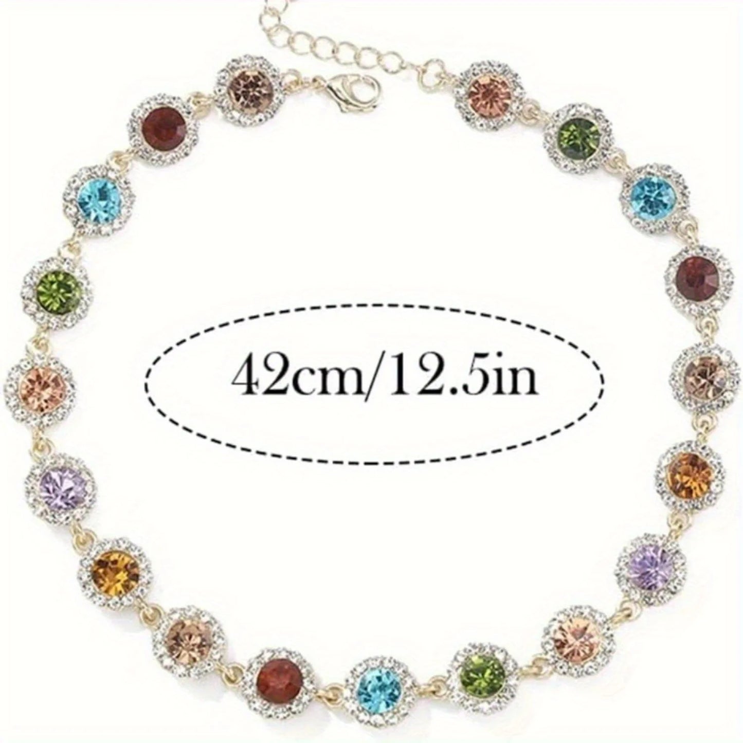 Colorful Choker Necklace Sparkly