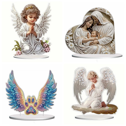 1pc/set DIY Angel Diamond Art Table Top Decoration