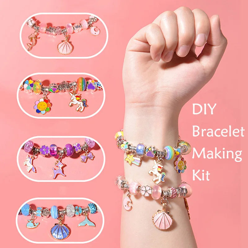 DIY handmade beaded bracelet jewelry set