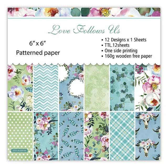 Lychee Life Flower Scrapbooking Paper