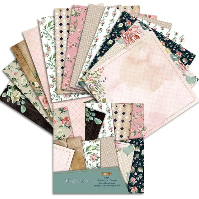 Lychee Life Flower Scrapbooking Paper