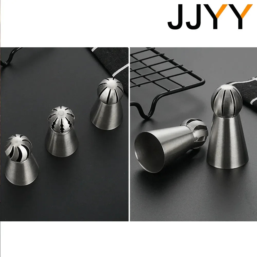 JJYY 1Set(3Pcs) Stainless Steel Piping Tip Set