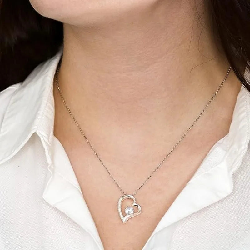 Hollow heart-shaped necklace for mom