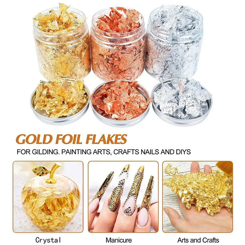 New 3g Imitation Gold Sliver Copper Foil Sequins