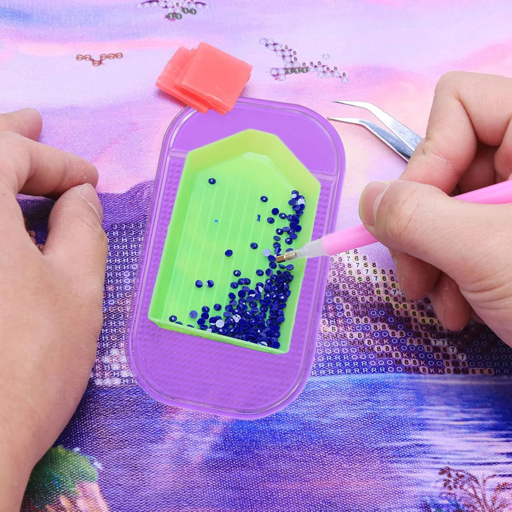 1PCS Anti-Slip Diamond Painting Tray Resin