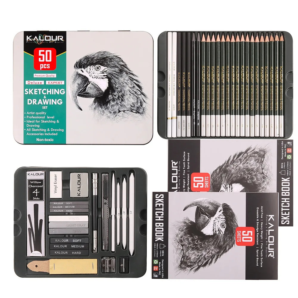 28/54/72/96/144 Pcs Drawing Sketching Coloring Set