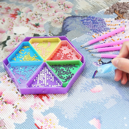 1pc Hexagon Palette Diamond Painting Accessory Tray Kits