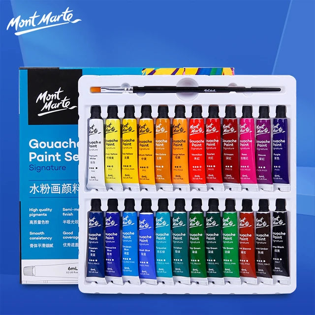 Mont Marte Gouache Paint Set 12/18/24 Colors