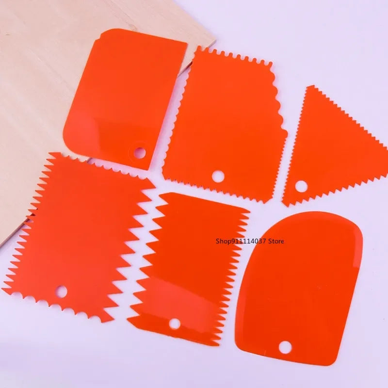 6PCS Pottery Plastic Scraper Tools