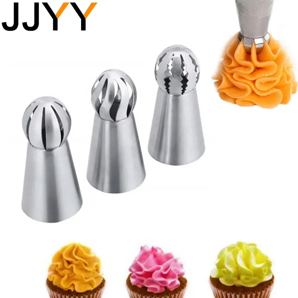 JJYY 1Set(3Pcs) Stainless Steel Piping Tip Set