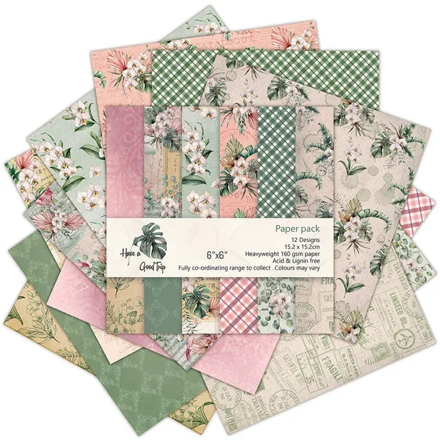 Lychee Life Flower Scrapbooking Paper