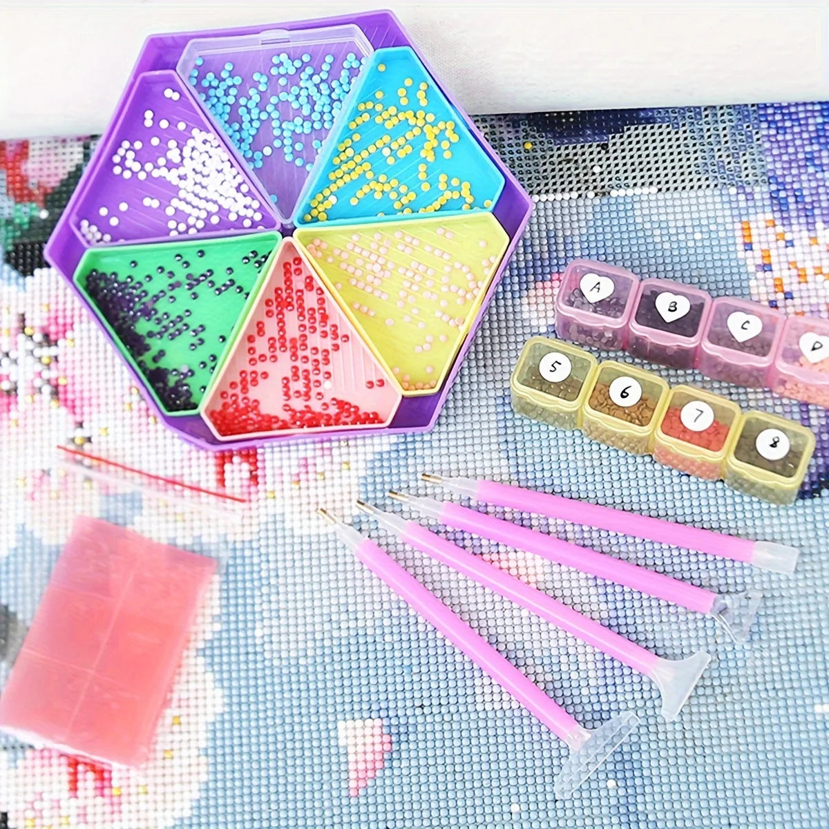 1pc Hexagon Palette Diamond Painting Accessory Tray Kits