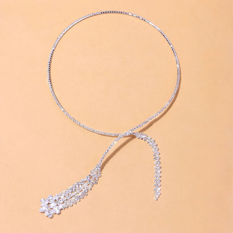 Stonefans Luxury Zircon Pendant Choker