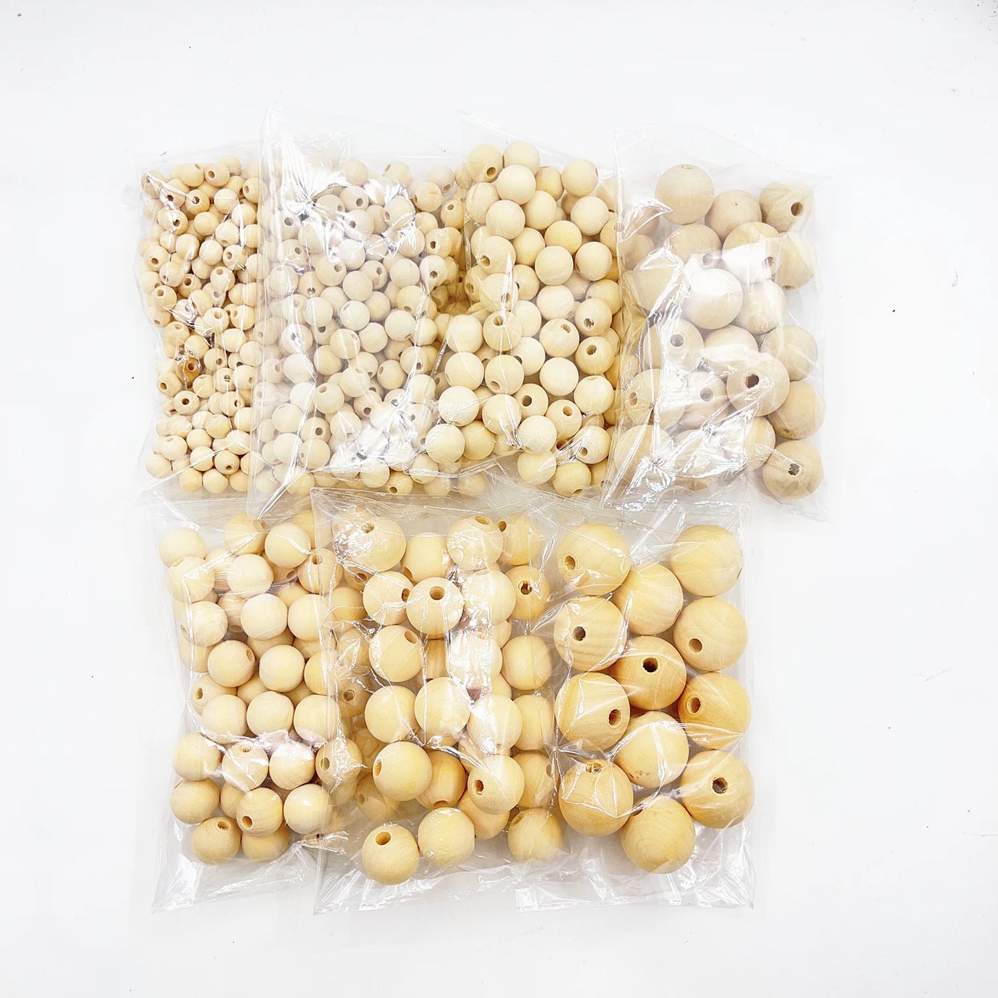 12Pcs Round Wooden Beads